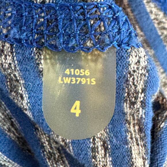 Lululemon Run Slope Stripe Limitless Blue Ice Queen Long Sleeve Shirt Size 4 - Picture 5 of 13